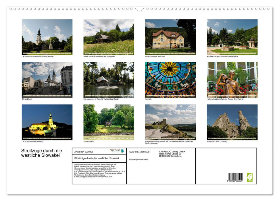 Streifzüge durch die westliche Slowakei (CALVENDO Wandkalender 2027)