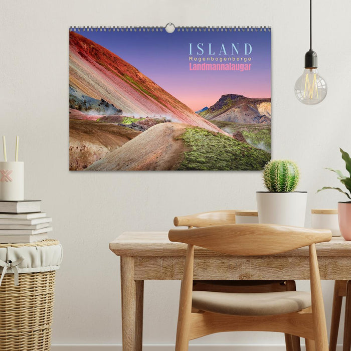 Island, Landmannalaugar: Regenbogenberge (CALVENDO Wandkalender 2027)