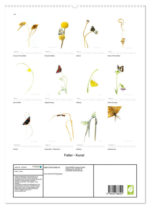 Falter - Kunst (CALVENDO Premium Wandkalender 2027)