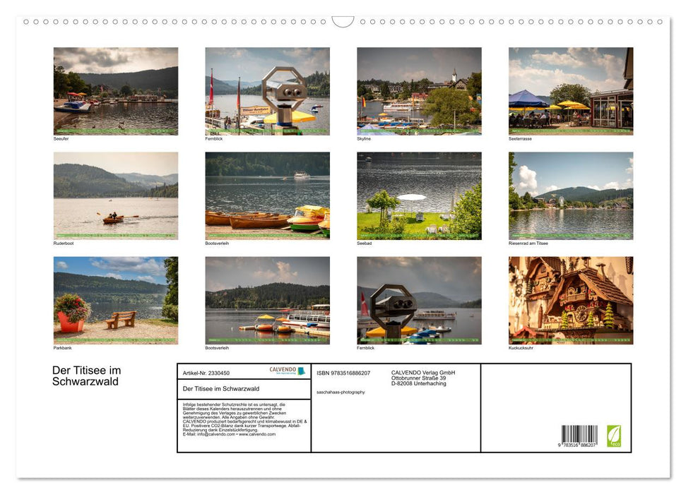 Der Titisee im Schwarzwald (CALVENDO Wandkalender 2027)