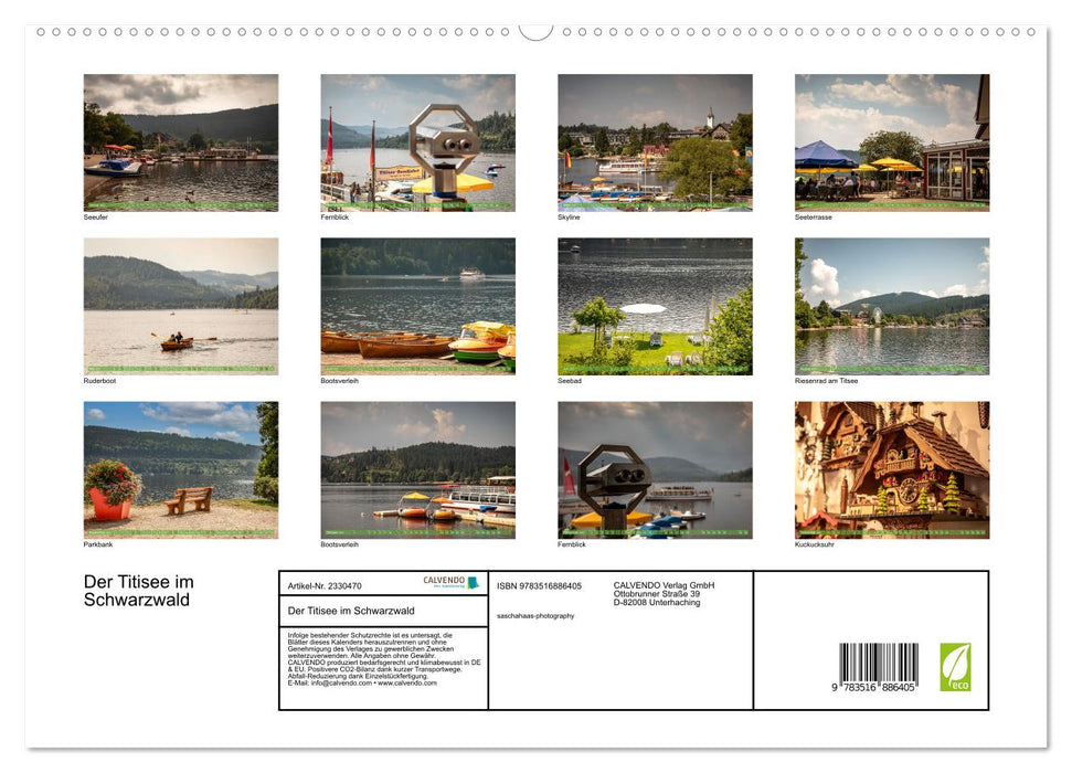 Der Titisee im Schwarzwald (CALVENDO Premium Wandkalender 2027)