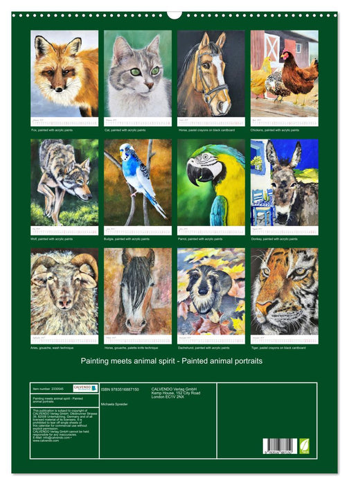 Painting meets animal spirit - Painted animal portraits (CALVENDO Monthly Calendar 2027)