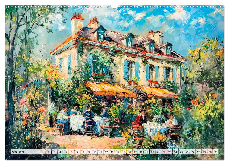Gärten im Licht - Impressionistische Spaziergänge mit Blütenpracht (CALVENDO Wandkalender 2027)