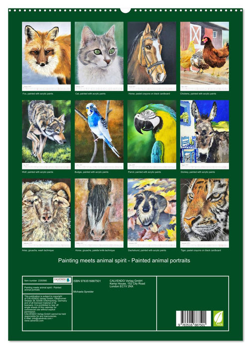 Painting meets animal spirit - Painted animal portraits (CALVENDO Premium-Calendar 2027)