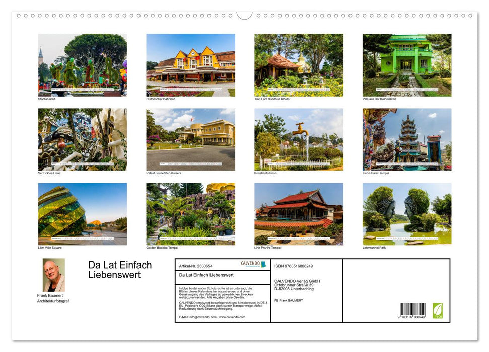 Da Lat Einfach Liebenswert (CALVENDO Wandkalender 2027)