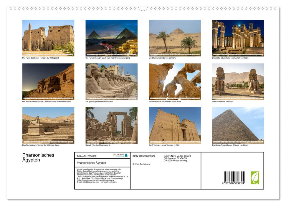 Pharaonisches Ägypten (CALVENDO Premium Wandkalender 2027)