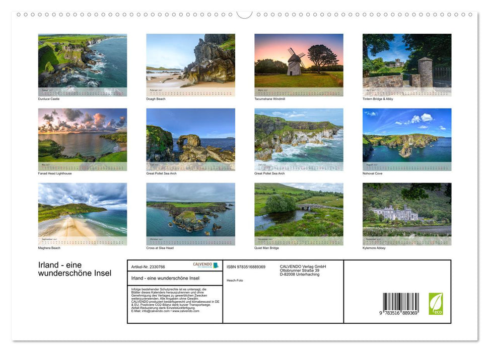 Irland - eine wunderschöne Insel (CALVENDO Premium Wandkalender 2027)