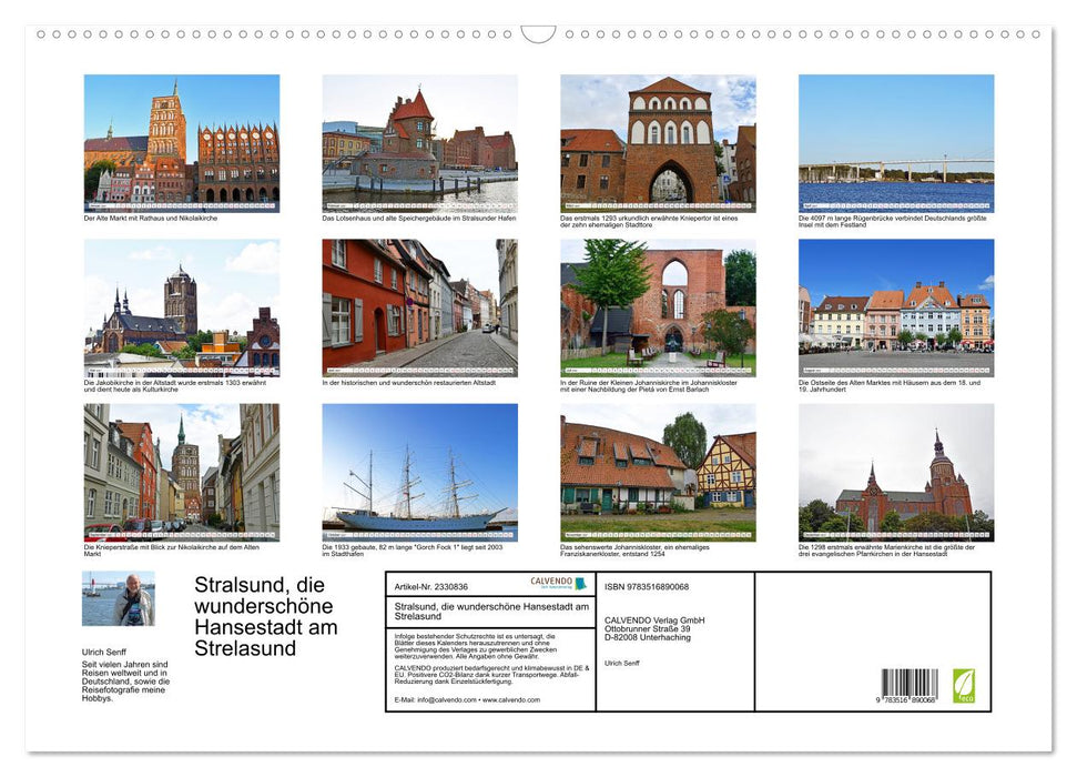 Stralsund, die wunderschöne Hansestadt am Strelasund (CALVENDO Wandkalender 2027)