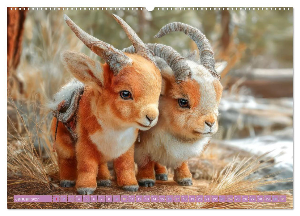 Humorvolle tierische Schöpfungen - Hybridtiere (CALVENDO Premium Wandkalender 2027)