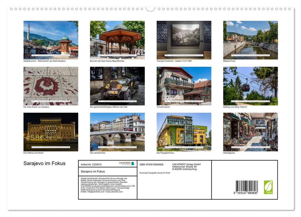 Sarajevo im Fokus (CALVENDO Premium Wandkalender 2027)