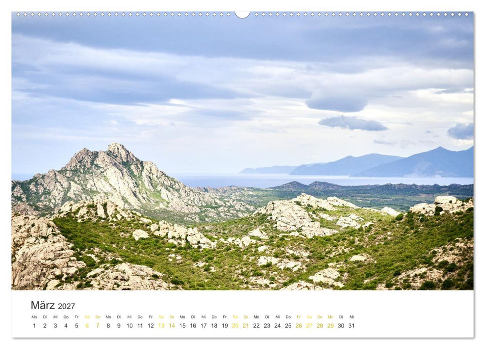 Korsika – Zwischen wilden Bergen und malerischen Küsten (CALVENDO Premium Wandkalender 2027)