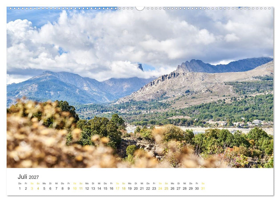 Korsika – Zwischen wilden Bergen und malerischen Küsten (CALVENDO Premium Wandkalender 2027)