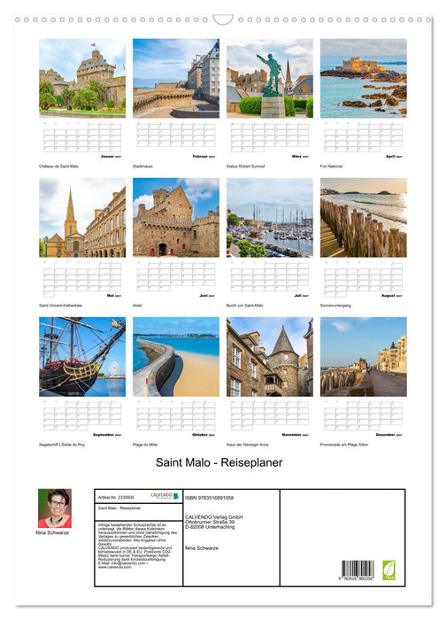 Saint Malo - Reiseplaner (CALVENDO Wandkalender 2027)
