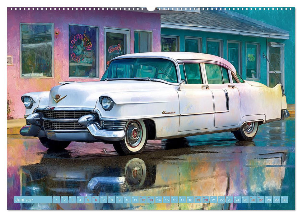 Amerikas rollende Legenden – Retro-Design trifft Nostalgie (CALVENDO Premium Wandkalender 2027)