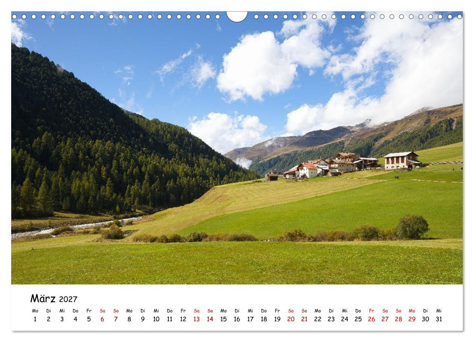 Zwischen Gipfeln und Geschichte - Der Vinschgau in Bildern (CALVENDO Wandkalender 2027)
