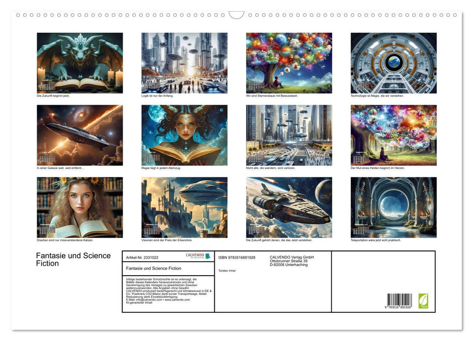 Fantasie und Science Fiction (CALVENDO Wandkalender 2027)