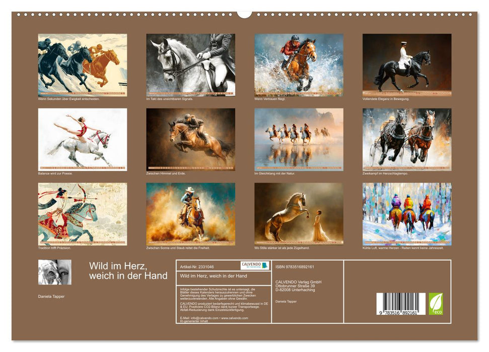 Wild im Herz, weich in der Hand (CALVENDO Premium Wandkalender 2027)