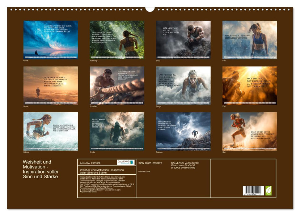 Weisheit und Motivation - Inspiration voller Sinn und Stärke (CALVENDO Wandkalender 2027)