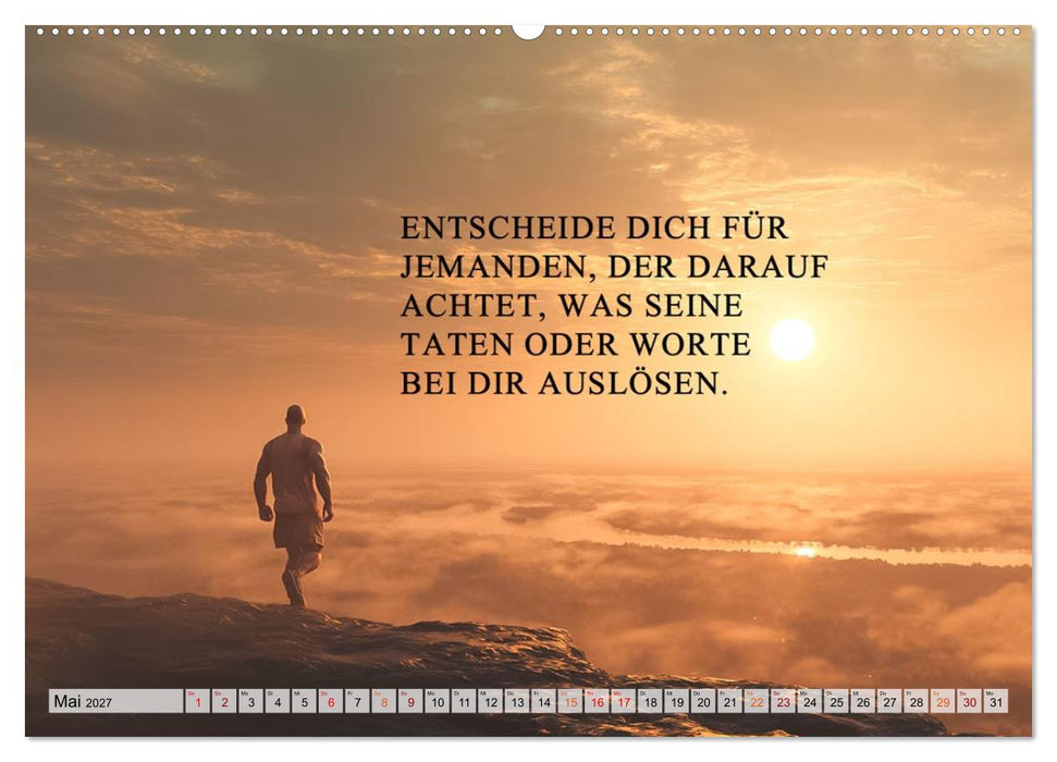 Weisheit und Motivation - Inspiration voller Sinn und Stärke (CALVENDO Wandkalender 2027)