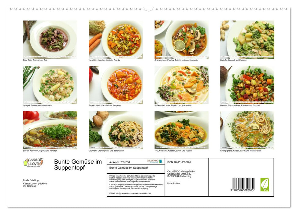 Bunte Gemüse im Suppentopf (CALVENDO Premium Wandkalender 2027)