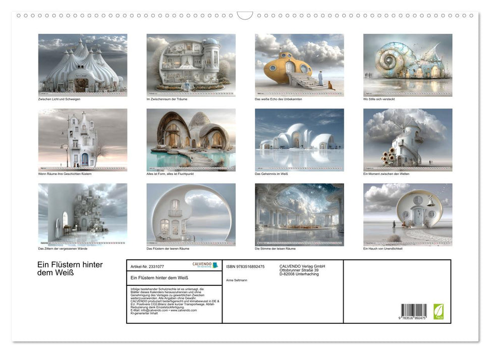 Ein Flüstern hinter dem Weiß (CALVENDO Wandkalender 2027)