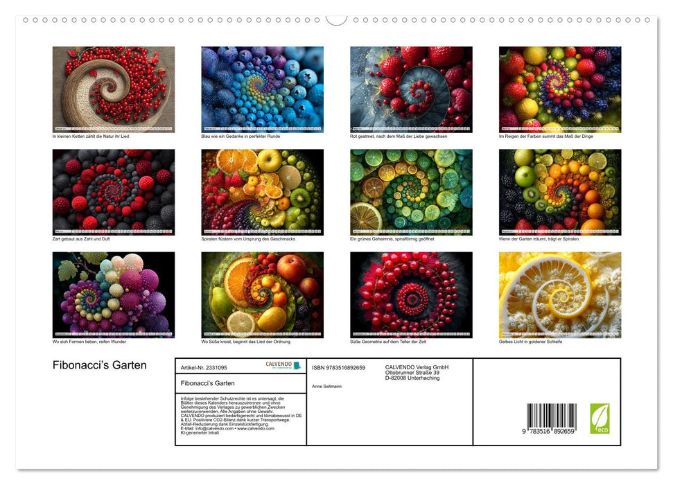 Fibonacci’s Garten (CALVENDO Premium Wandkalender 2027)