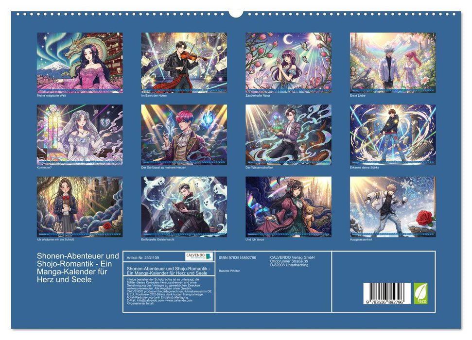 Shonen-Abenteuer und Shojo-Romantik - Ein Manga-Kalender für Herz und Seele (CALVENDO Premium Wandkalender 2027)