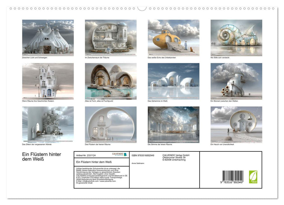 Ein Flüstern hinter dem Weiß (CALVENDO Premium Wandkalender 2027)