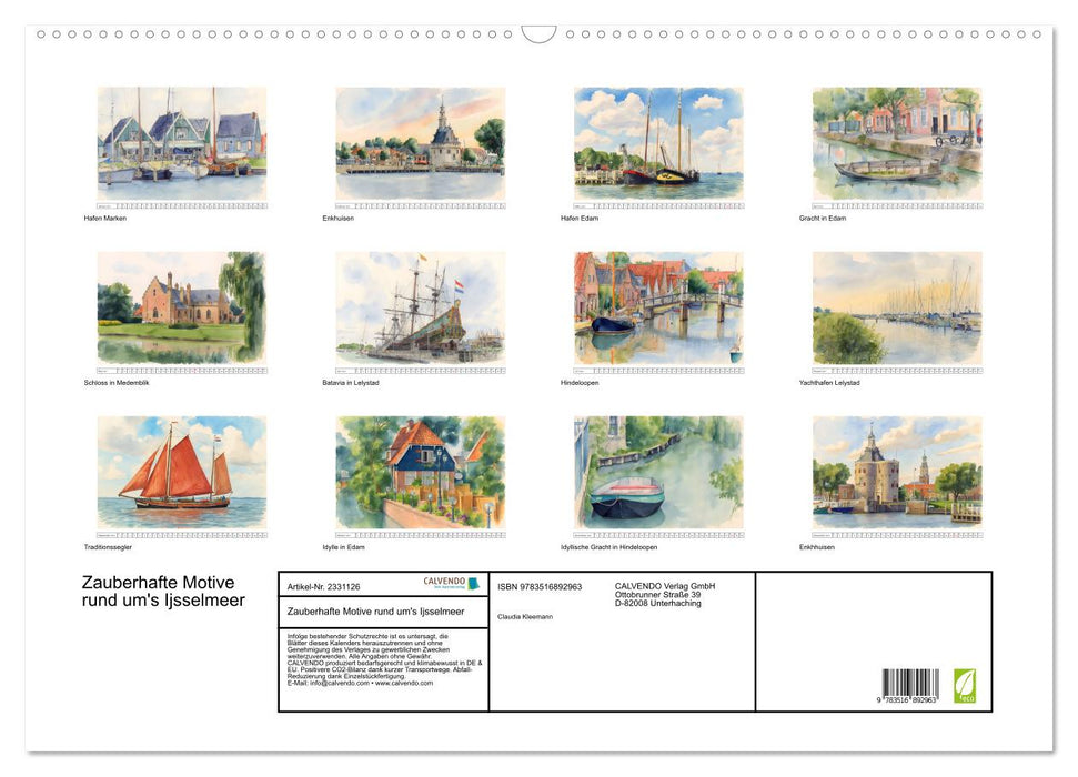 Zauberhafte Motive rund um's Ijsselmeer (CALVENDO Wandkalender 2027)