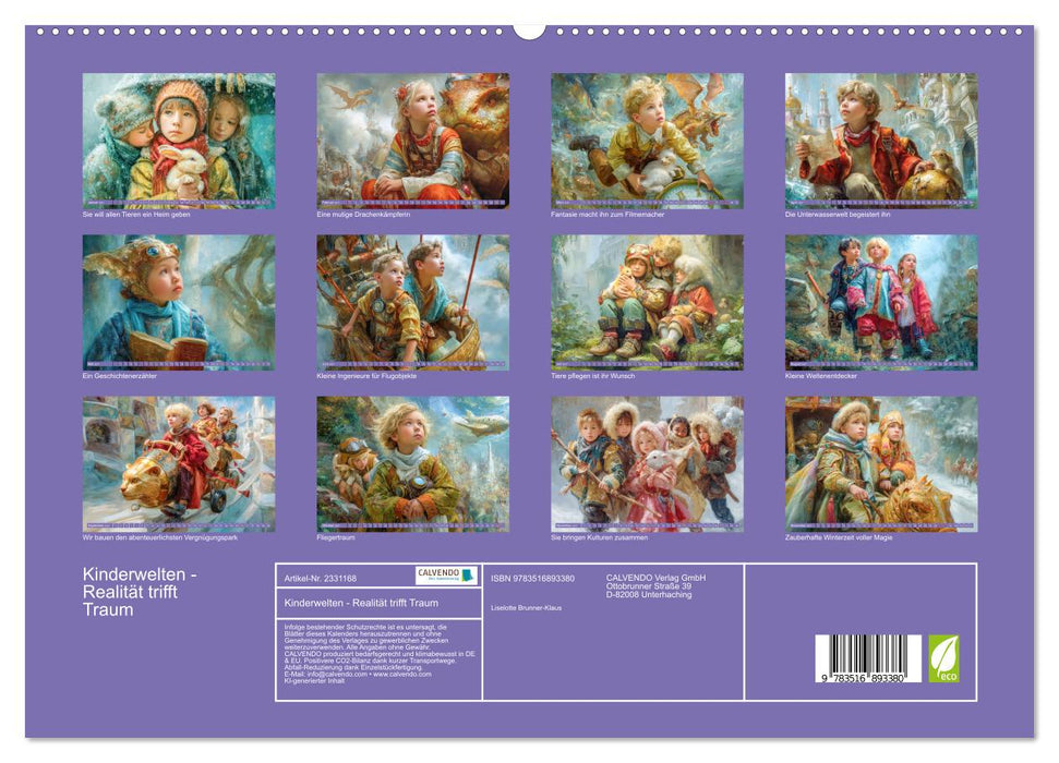 Kinderwelten - Realität trifft Traum (CALVENDO Premium Wandkalender 2027)
