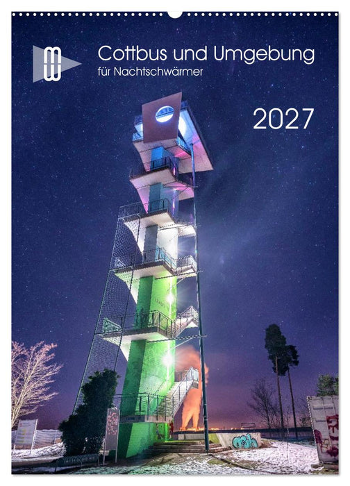 Cottbus und Umgebung für Nachtschwärmer (CALVENDO Wandkalender 2027)