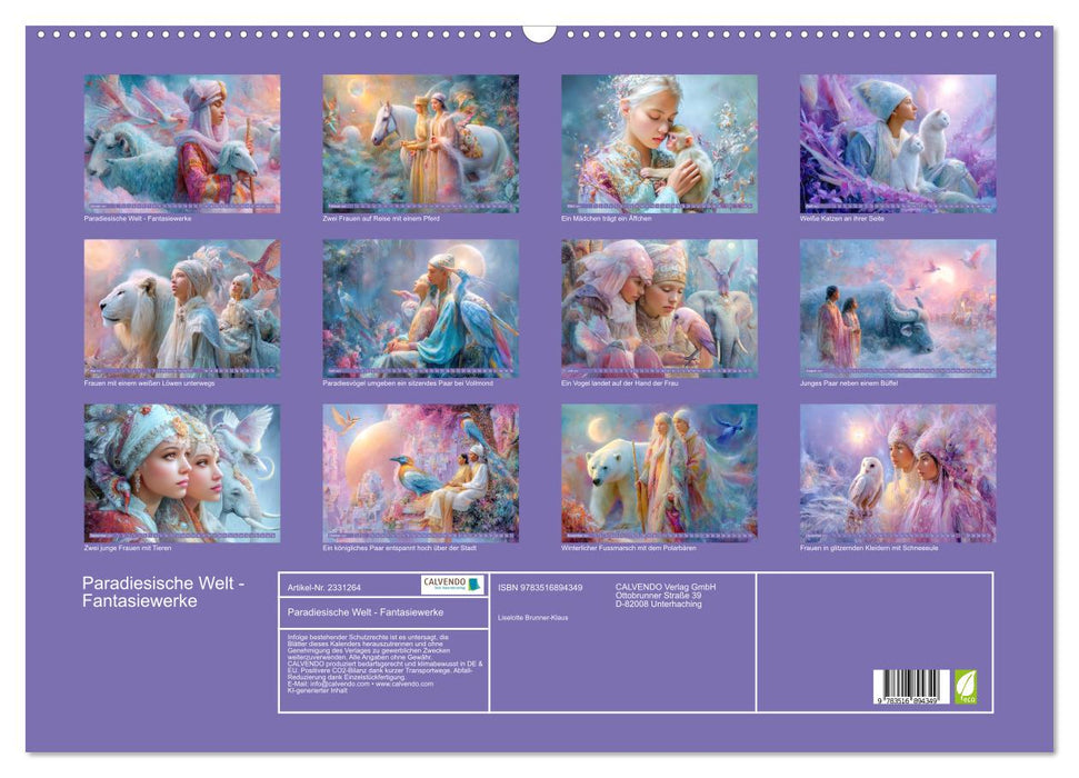 Paradiesische Welt - Fantasiewerke (CALVENDO Wandkalender 2027)