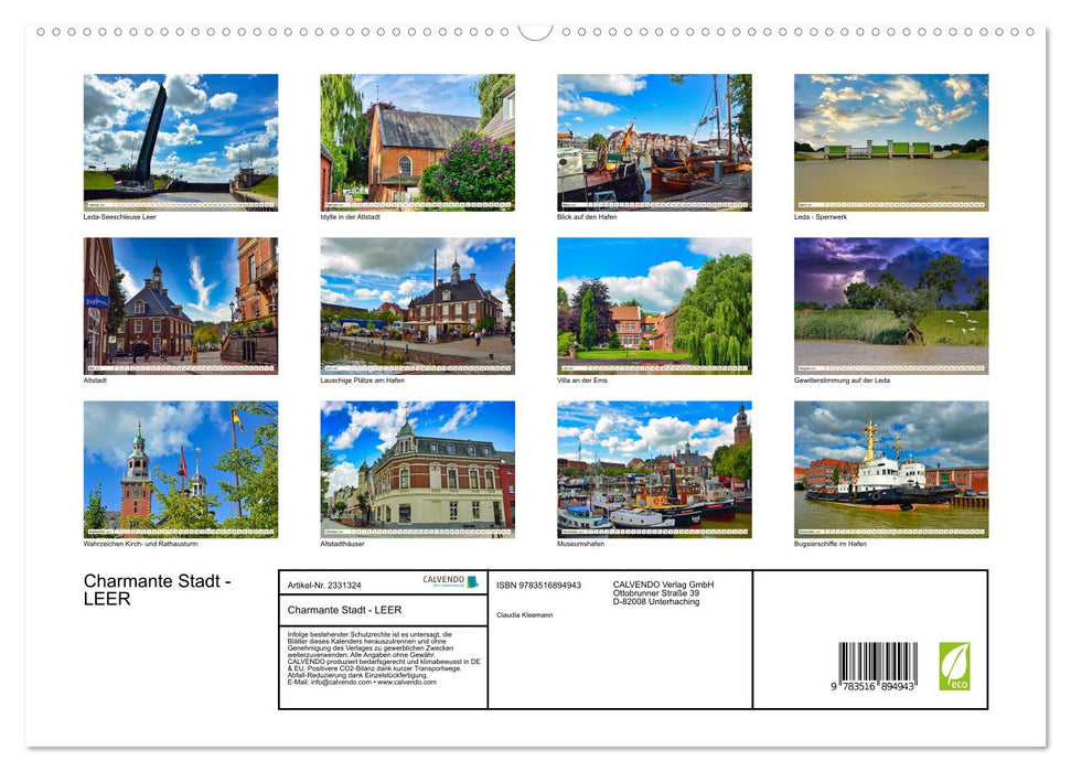 Charmante Stadt - LEER (CALVENDO Premium Wandkalender 2027)