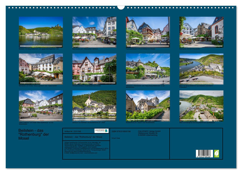 Beilstein - das "Rothenburg" der Mosel (CALVENDO Wandkalender 2027)