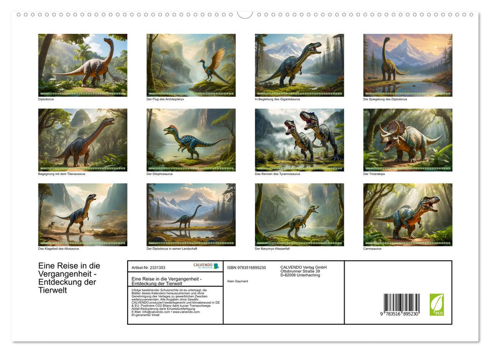 Eine Reise in die Vergangenheit - Entdeckung der Tierwelt (CALVENDO Premium Wandkalender 2027)