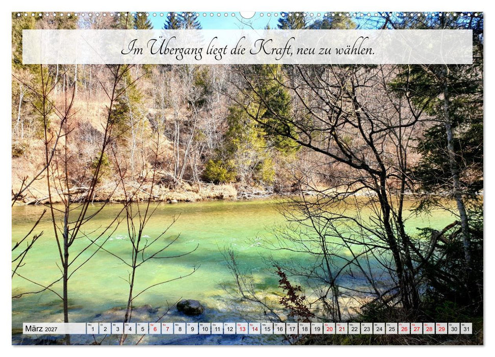 Raus aus dem Autopiloten - Innehalten in Bild und Wort. Ein Jahr jenseits des Funktionierens (CALVENDO Wandkalender 2027)