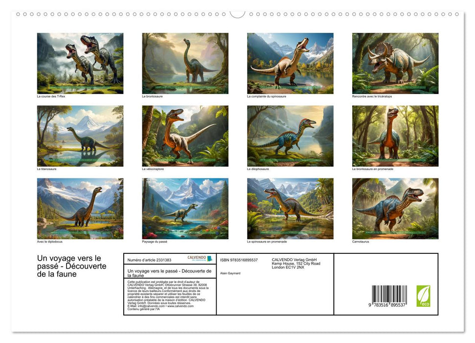 Un voyage vers le passé - Découverte de la faune (CALVENDO Calendrier supérieur 2027)