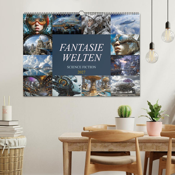 Fantasie Welten - Science Fiction (CALVENDO Wandkalender 2027)