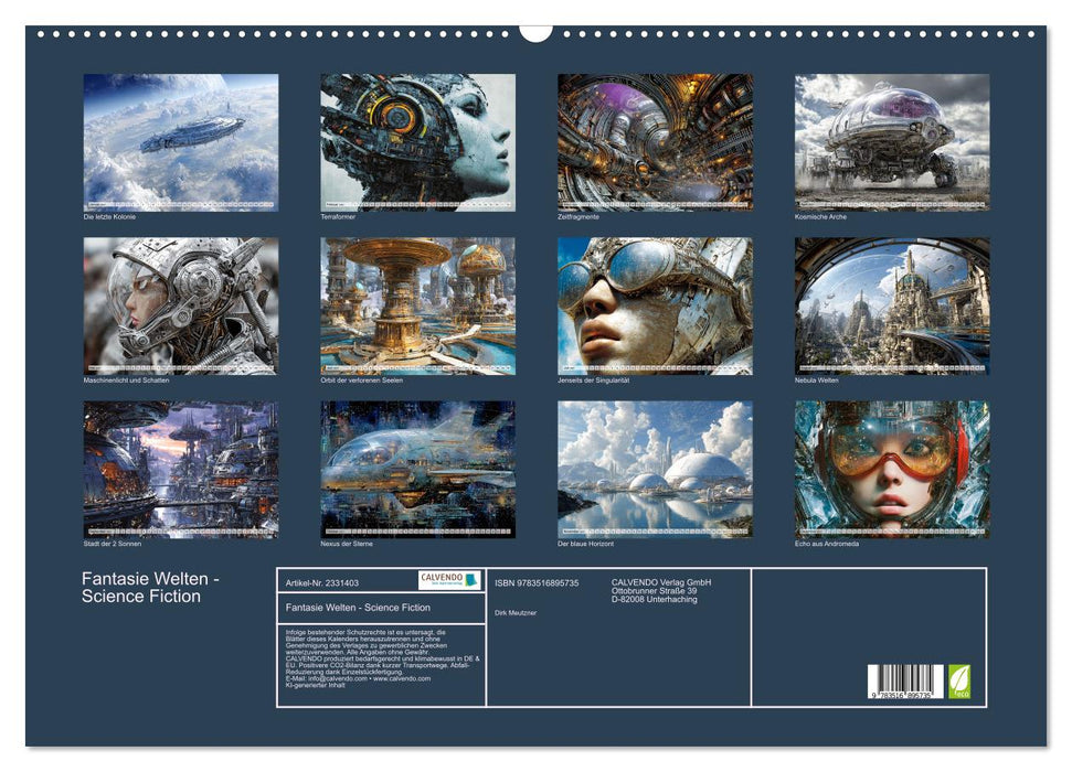 Fantasie Welten - Science Fiction (CALVENDO Wandkalender 2027)