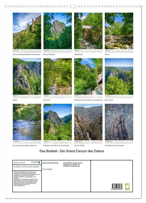 Das Bodetal - Der Grand Canyon des Ostens (CALVENDO Wandkalender 2027)