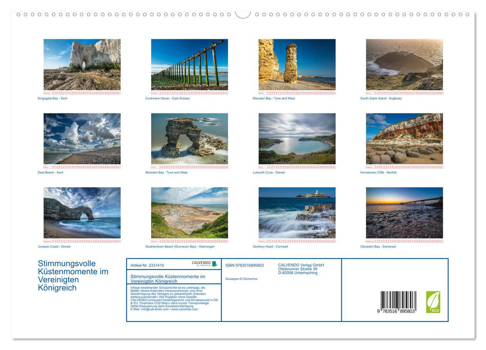 Stimmungsvolle Küstenmomente im Vereinigten Königreich (CALVENDO Premium Wandkalender 2027)