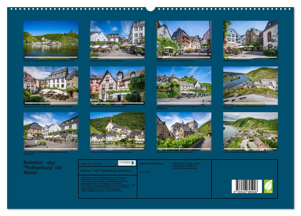 Beilstein - das "Rothenburg" der Mosel (CALVENDO Premium Wandkalender 2027)