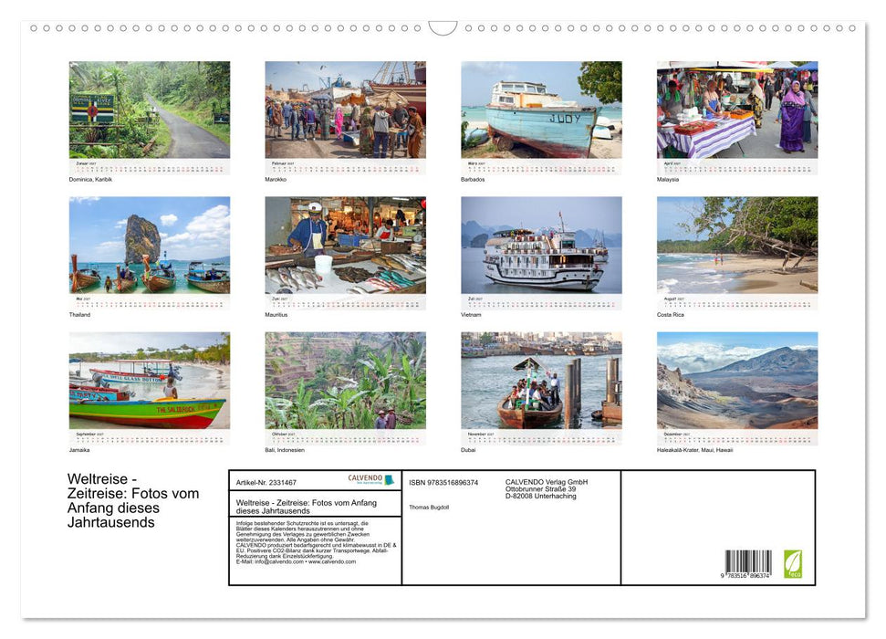 Weltreise - Zeitreise: Fotos vom Anfang dieses Jahrtausends (CALVENDO Wandkalender 2027)