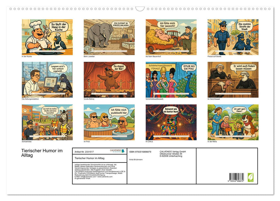 Tierischer Humor im Alltag (CALVENDO Wandkalender 2027)