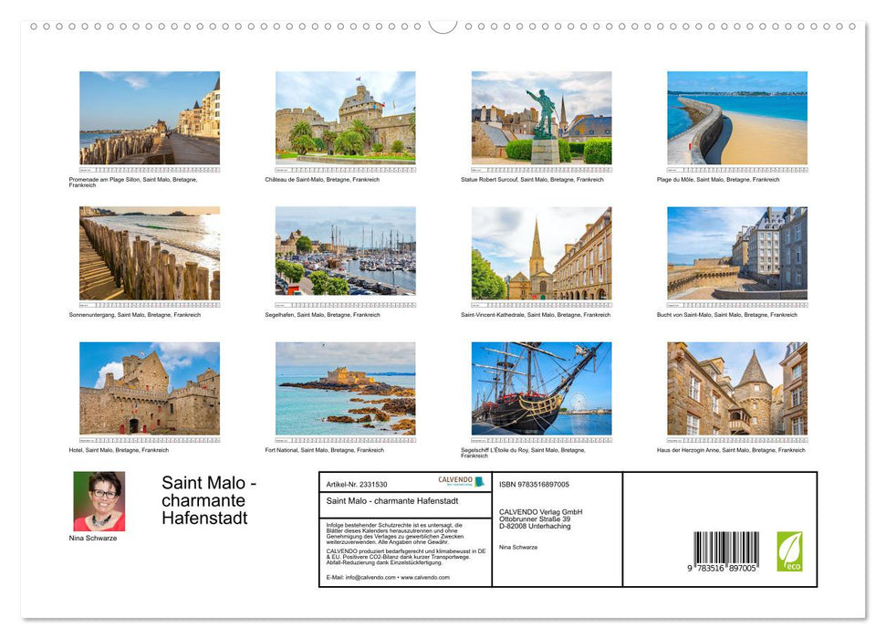 Saint Malo - charmante Hafenstadt (CALVENDO Premium Wandkalender 2027)