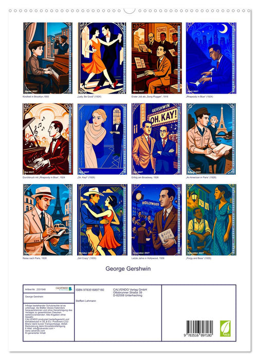 George Gershwin (CALVENDO Premium Wandkalender 2027)