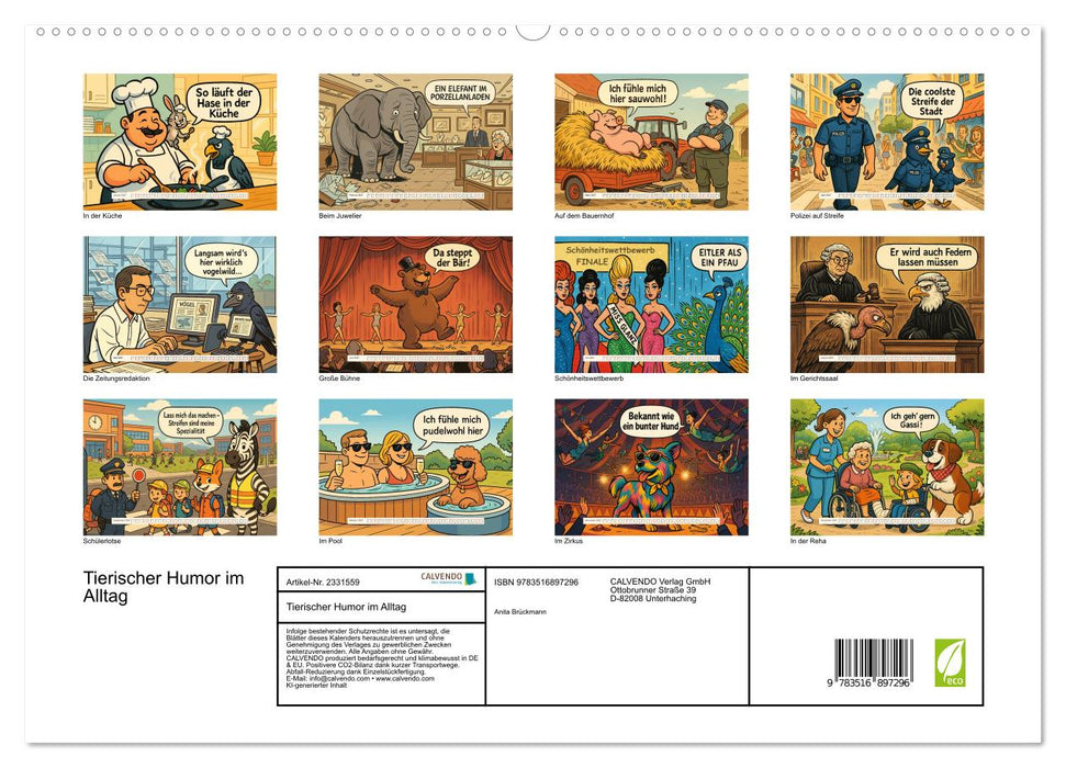 Tierischer Humor im Alltag (CALVENDO Premium Wandkalender 2027)