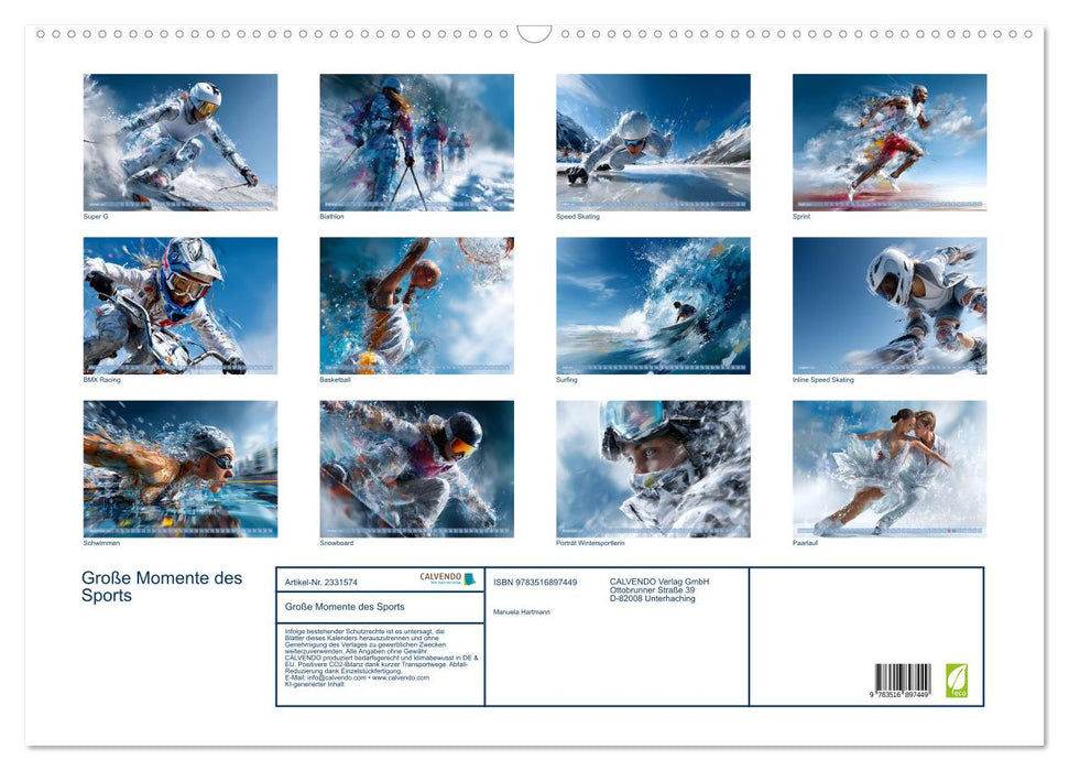 Große Momente des Sports (CALVENDO Wandkalender 2027)