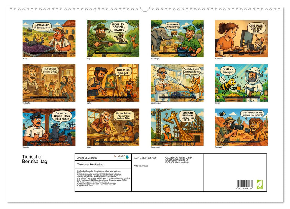 Tierischer Berufsalltag (CALVENDO Wandkalender 2027)