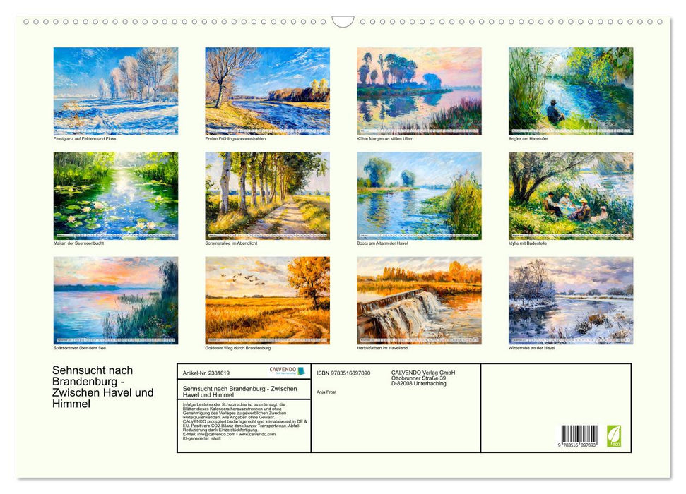 Sehnsucht nach Brandenburg - Zwischen Havel und Himmel (CALVENDO Wandkalender 2027)